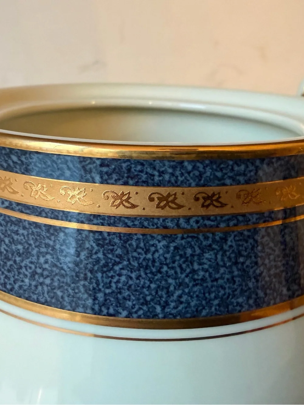 Vintage Mikasa Grande Ivory Japan Cream and Sugar Set Imperial Lapis Pattern